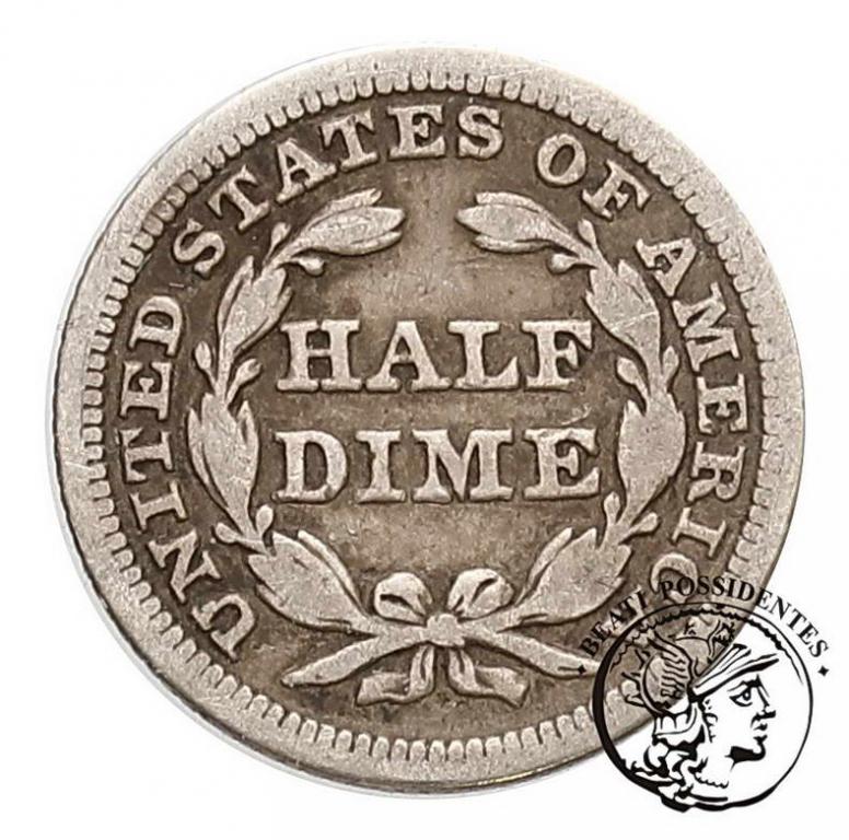 USA 5 centów 1853 liberty seated type st. 3
