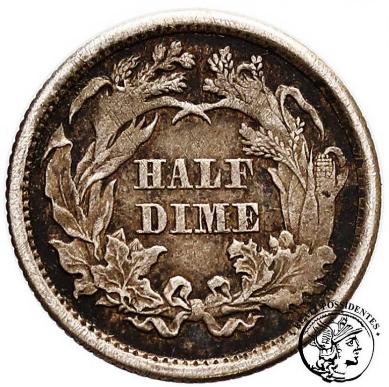 USA 5 centów 1870 liberty seated type st. 3