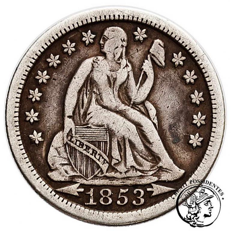 USA 10 centów 1853 (dime) liberty seated type st3
