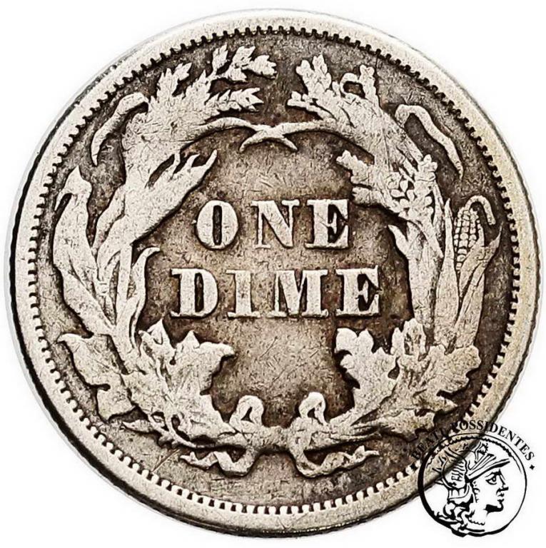 USA 10 centów 1876 (dime) liberty seated type st4