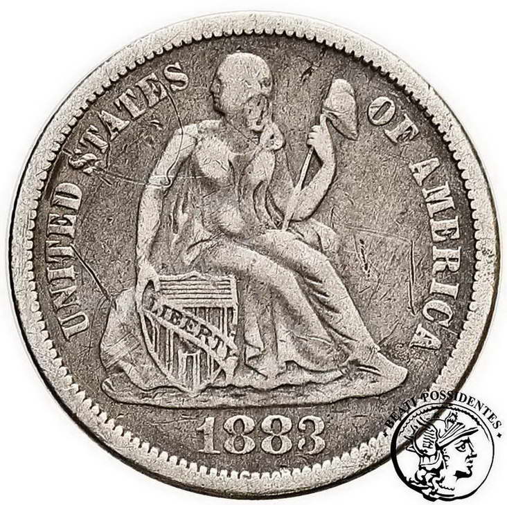 USA 10 centów 1883 (dime) liberty seated typ st3