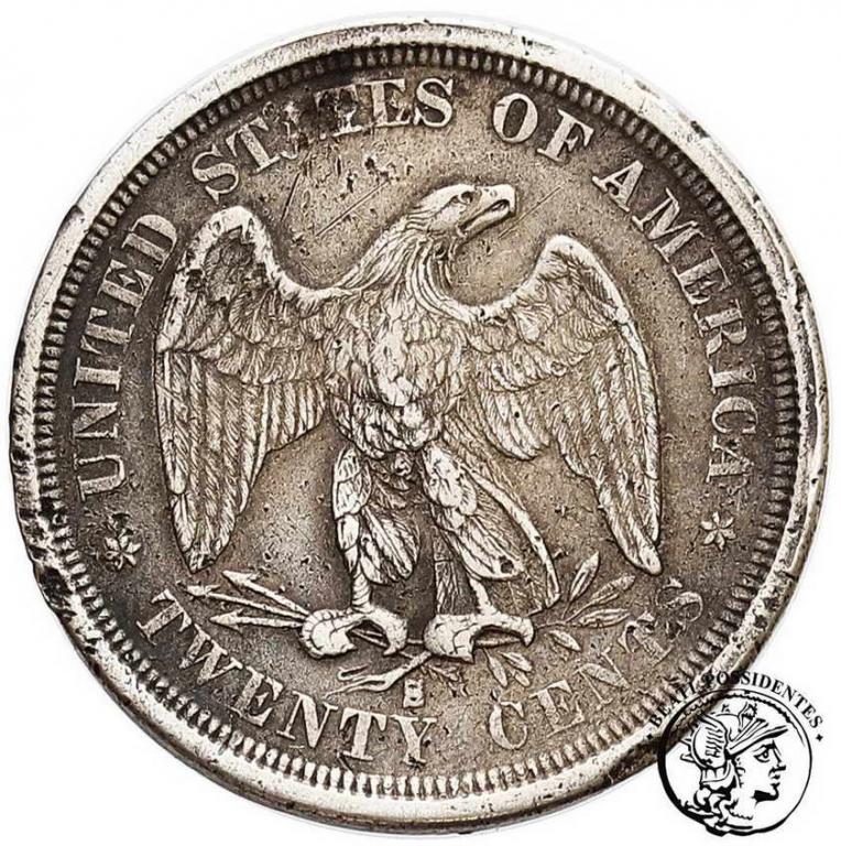 USA 20 centów 1875 S San Francisco st. 3-
