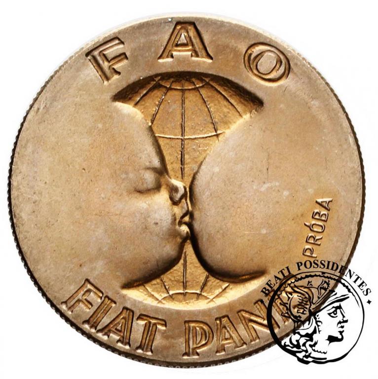 PRÓBA CuNi 10 złotych 1971 FAO biust st. 1