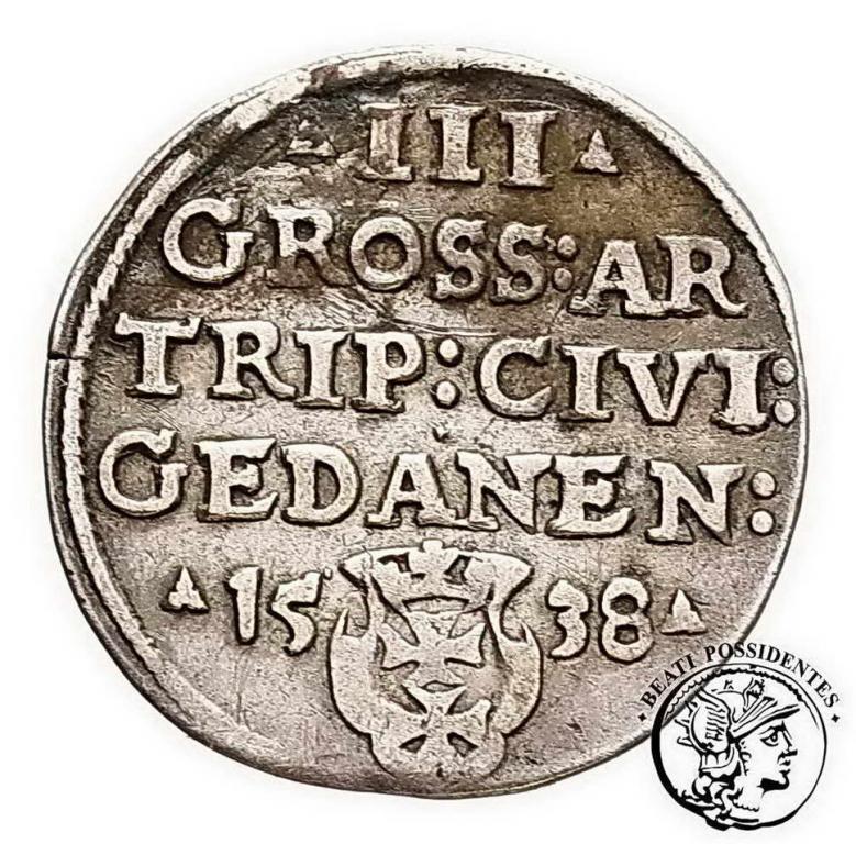 Zygmunt I Stary trojak 1538 Gdańsk st. 3
