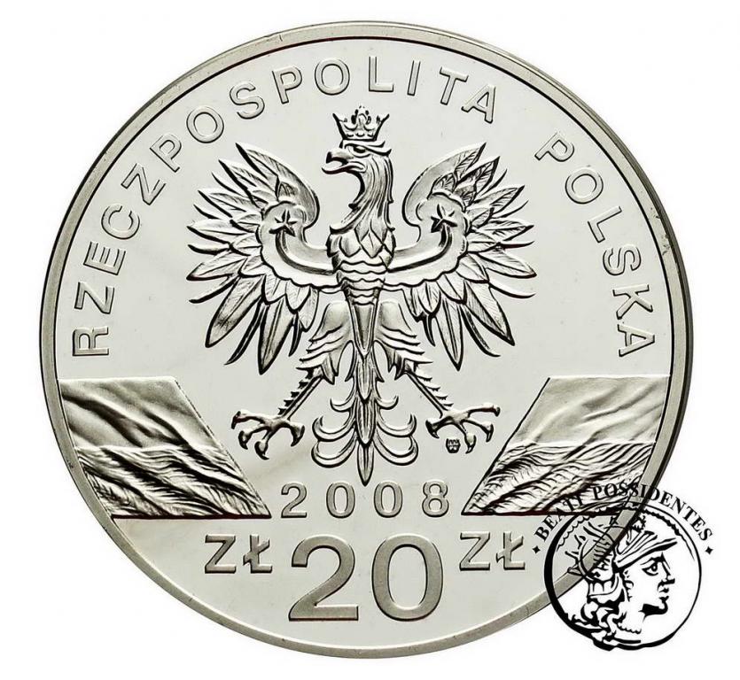 III RP 20 złotych 2008 Sokół wędrowny st.L-