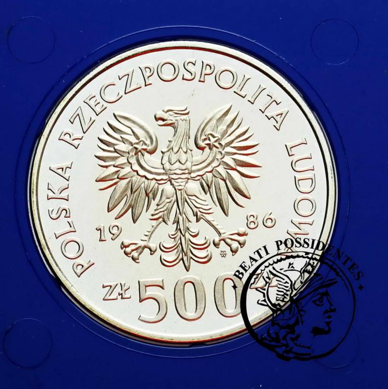 Polska PRL 500 zł 1986 Sowa z młodymi st. L