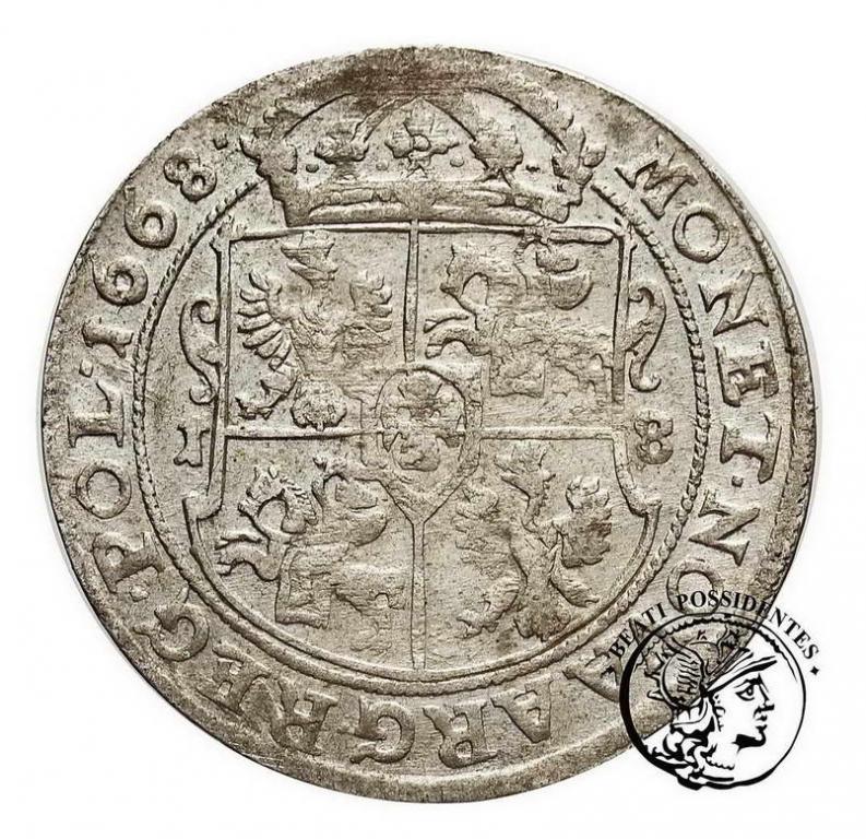 Jan II Kazimierz ort kor 1668 Kraków st.3