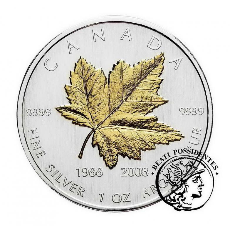 Kanada 5 Dolarów 2008 Liść Klonu st.L