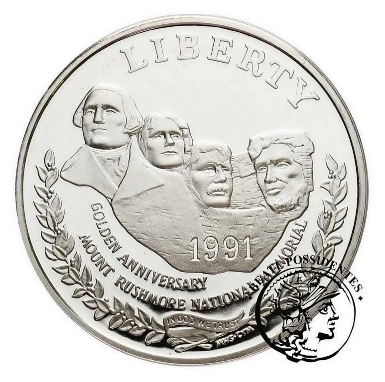 USA 1 Dolar 1991 Góra Rushmore 50 rocznica st.L