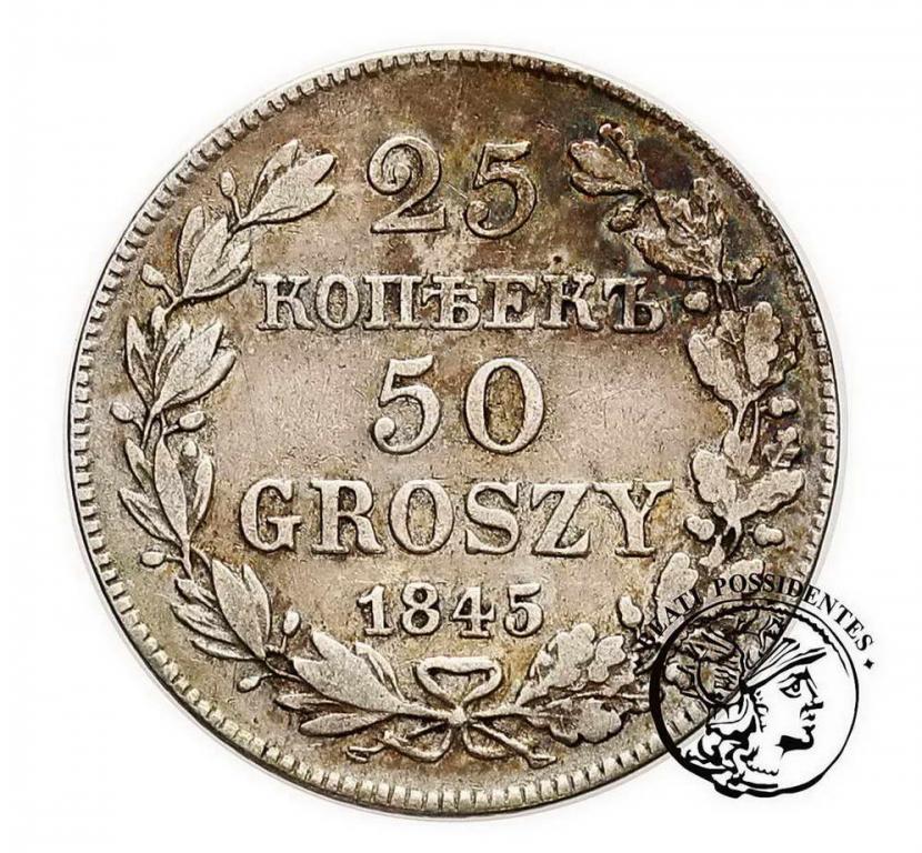 Polska 25 Kopiejek = 50 groszy 1845 MW st.3