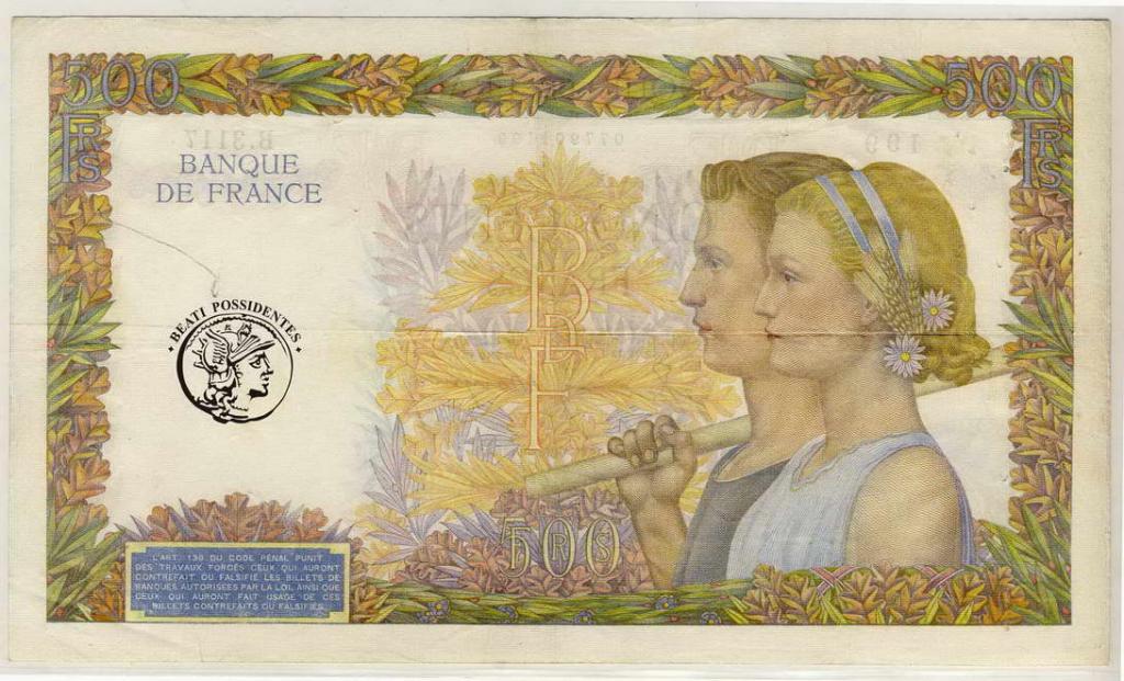 Francja 500 Franków 1941 st.3-