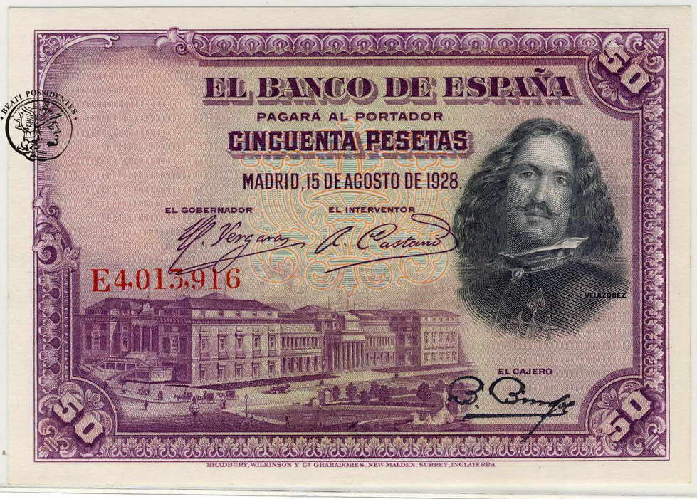Hiszpania 50 Pesetas 1928 st.1