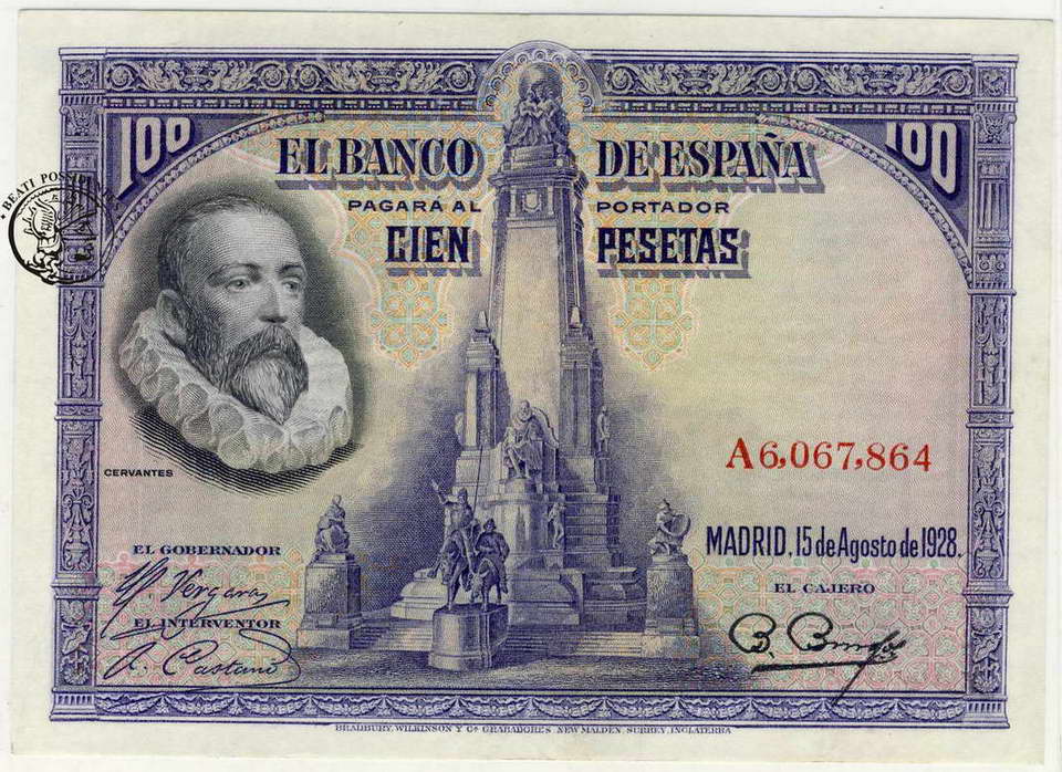 Hiszpania 100 Pesetas 1928 st.1-