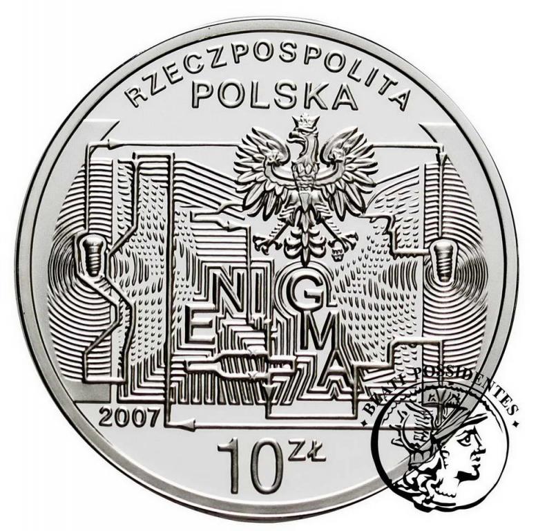 Polska III RP 10 złotych 2007 Enigma st. L