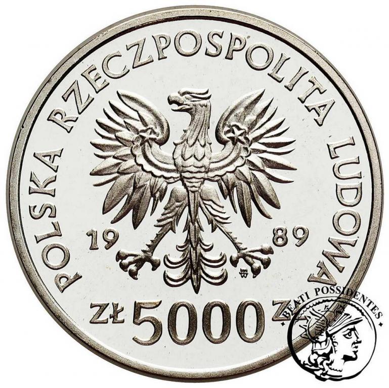 5000 złotych 1989 Jagiełło półpostać st.L/L-