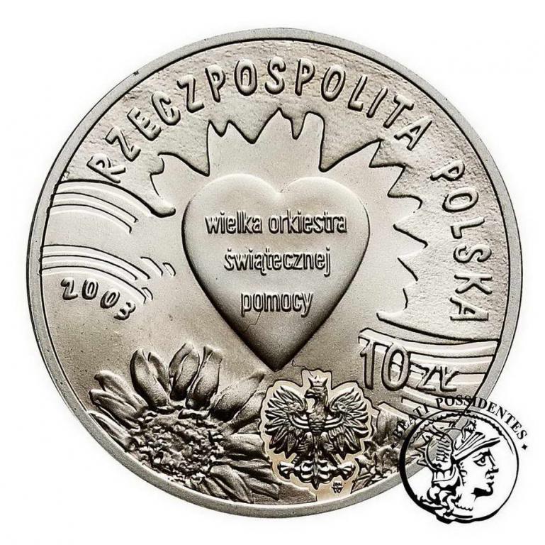 Polska III RP 10 złotych 2003 WOŚP st. L