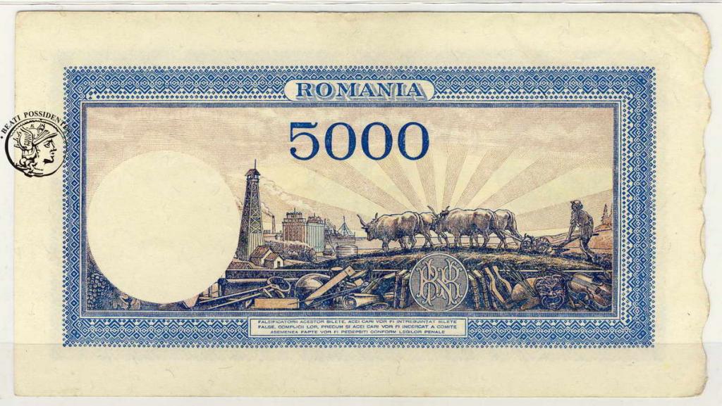 Rumunia 5000 Lei 1944 st.2