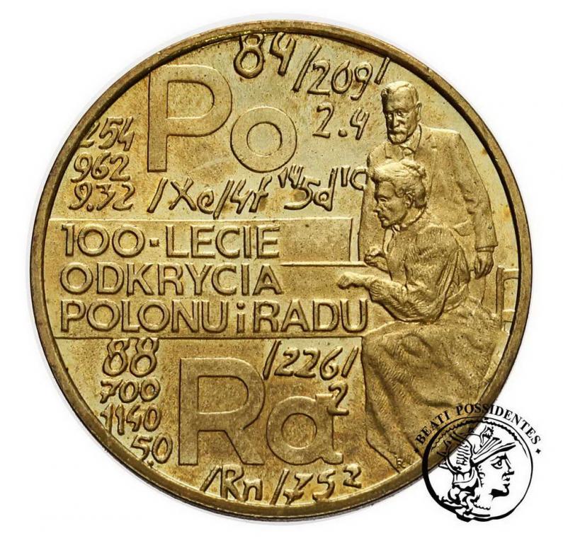 Polska III RP 2 złote 1998 Polon i Rad st1-/2+