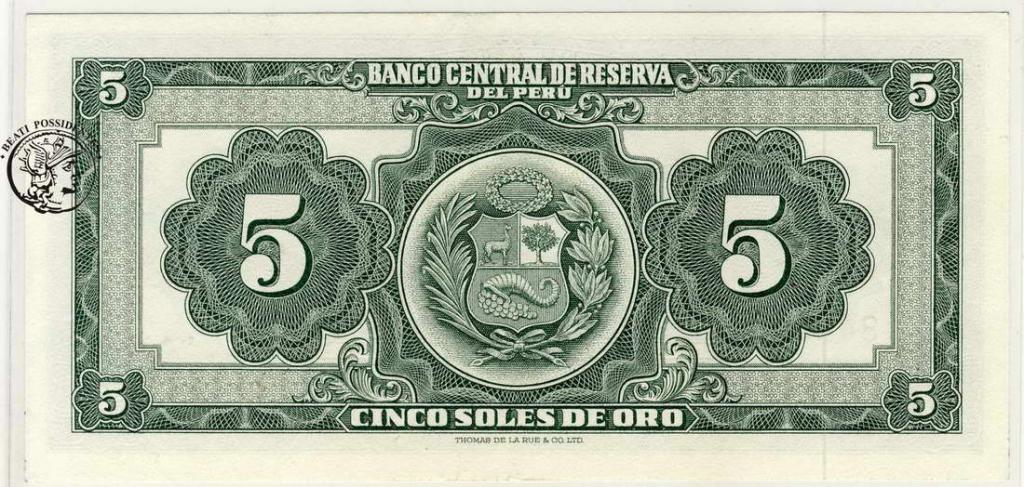 Peru 5 Soles 1966 st.1