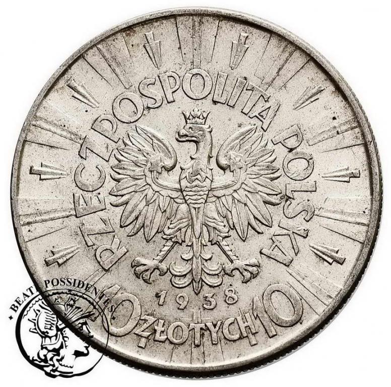 Polska 10 złotych Piłsudski 1938 st.2-