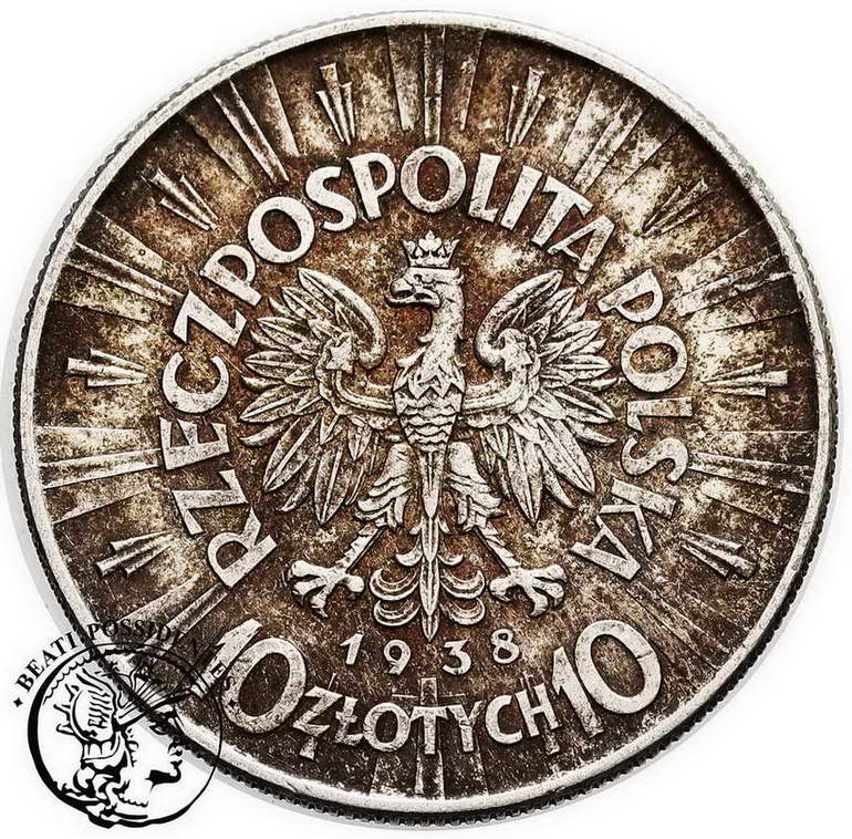 Polska 10 złotych Piłsudski 1938 st.3