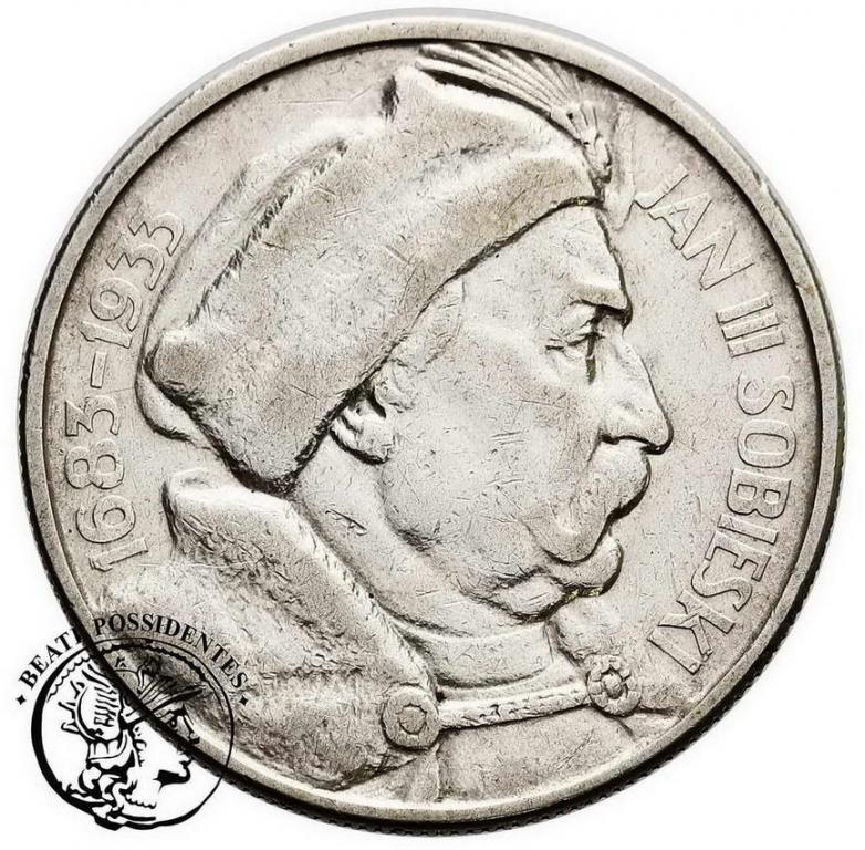 Polska 10 złotych Sobieski 1933 st.3