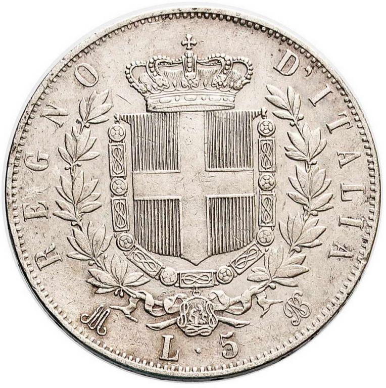 Włochy 5 Lirów 1874 M st. 3