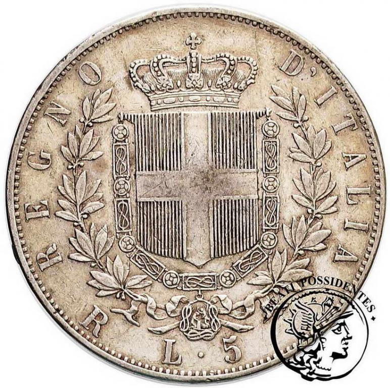 Włochy 5 Lirów 1877 R st. 3