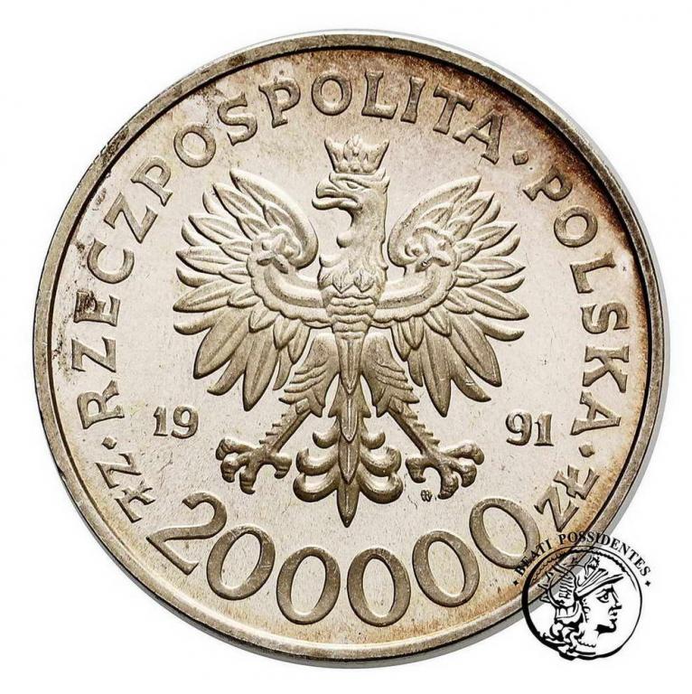 Polska III RP 200 000 zł 1991 Konstytucja st.L-