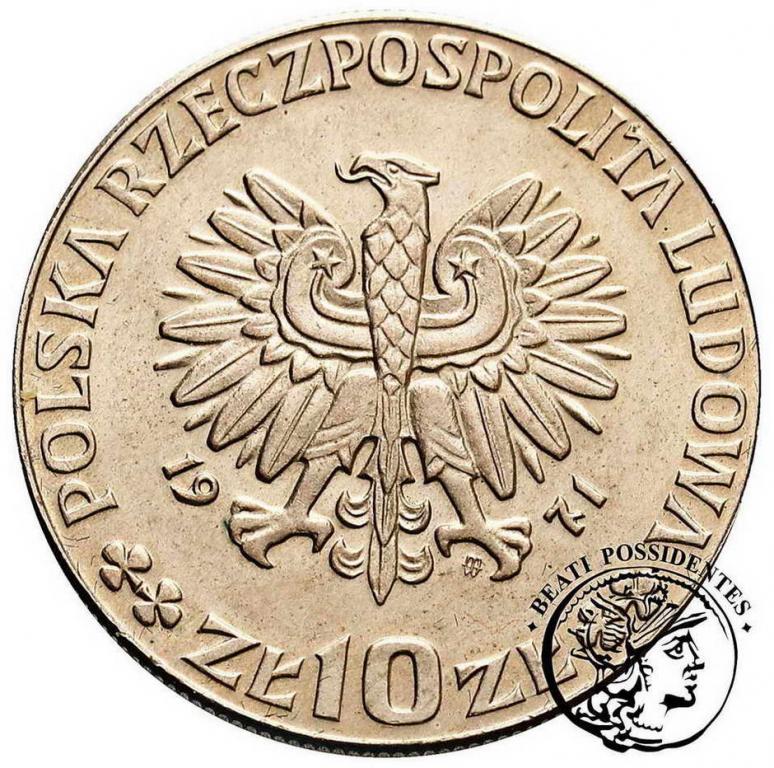 PRÓBA CuNi 10 złotych 1971 FAO st.1