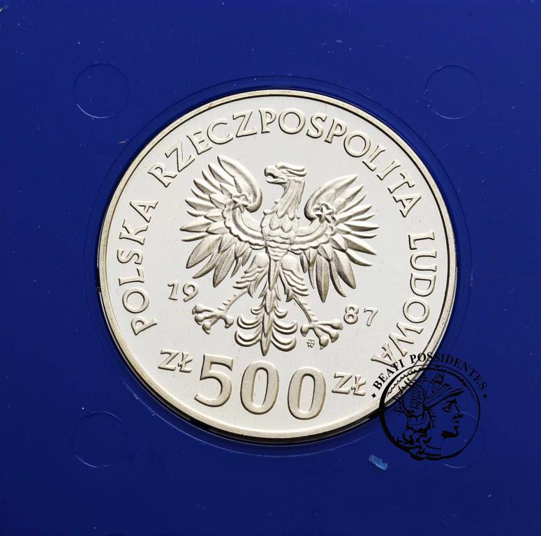 PRL 500 złotych 1987 Igrzyska Zimowe hokej st.L