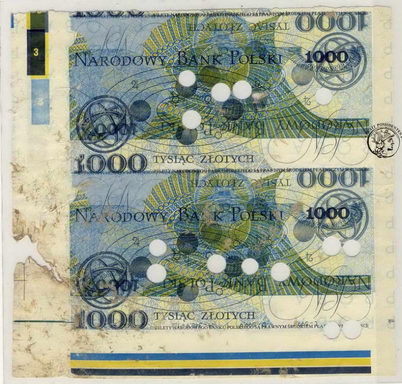 Polska 1000 złotych 1975-82 makulatura