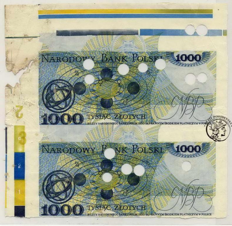 Polska 1000 złotych 1975-82 makulatura