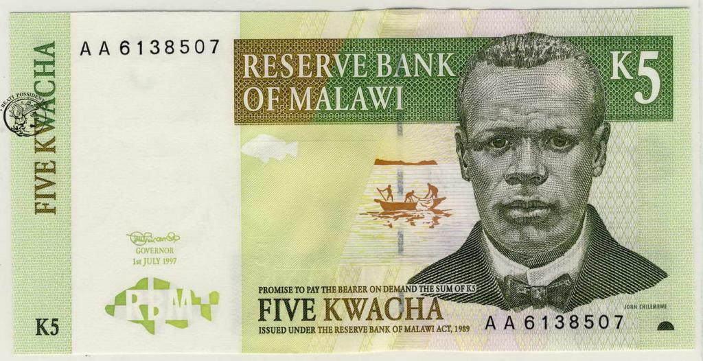 Malawi 5 kwacha 1997 st.1-