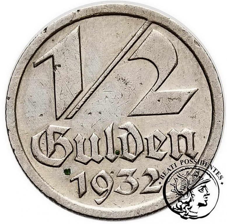 W.Miasto Gdańsk 1/2 Guldena 1932 st. 3