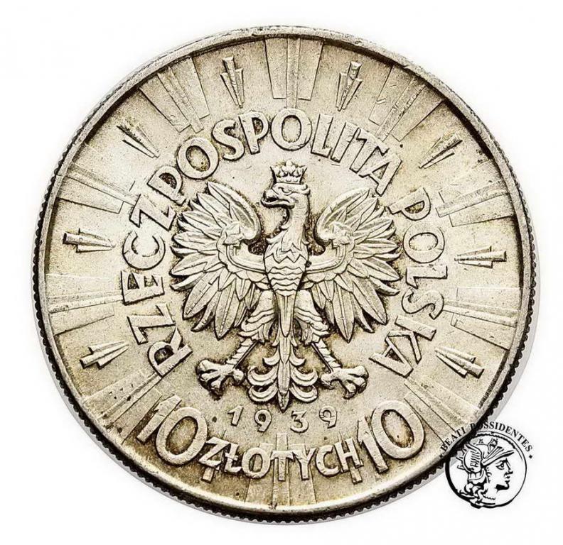 Polska II RP 10 zł 1939 Piłsudski st.2