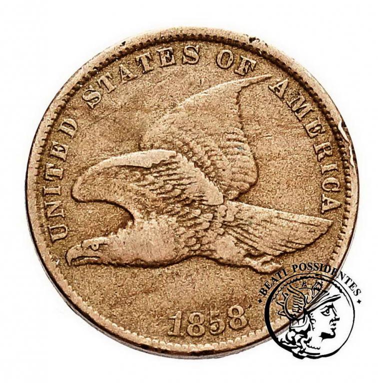 USA 1 cent 1858 flying eagle type st. 3-