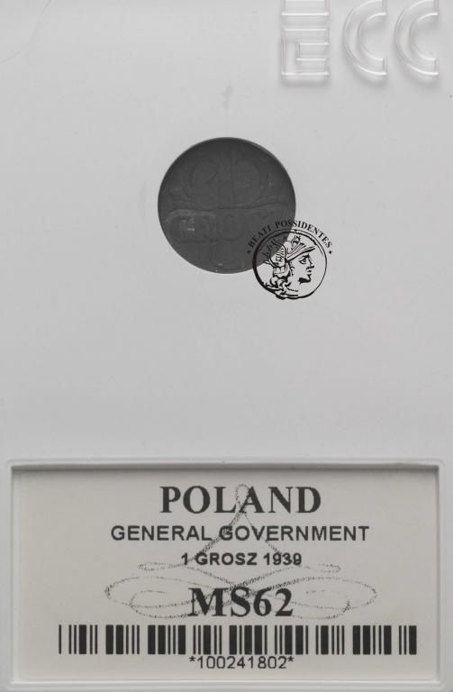 Polska Gen. Gub. 1 grosz 1939 GCN MS62