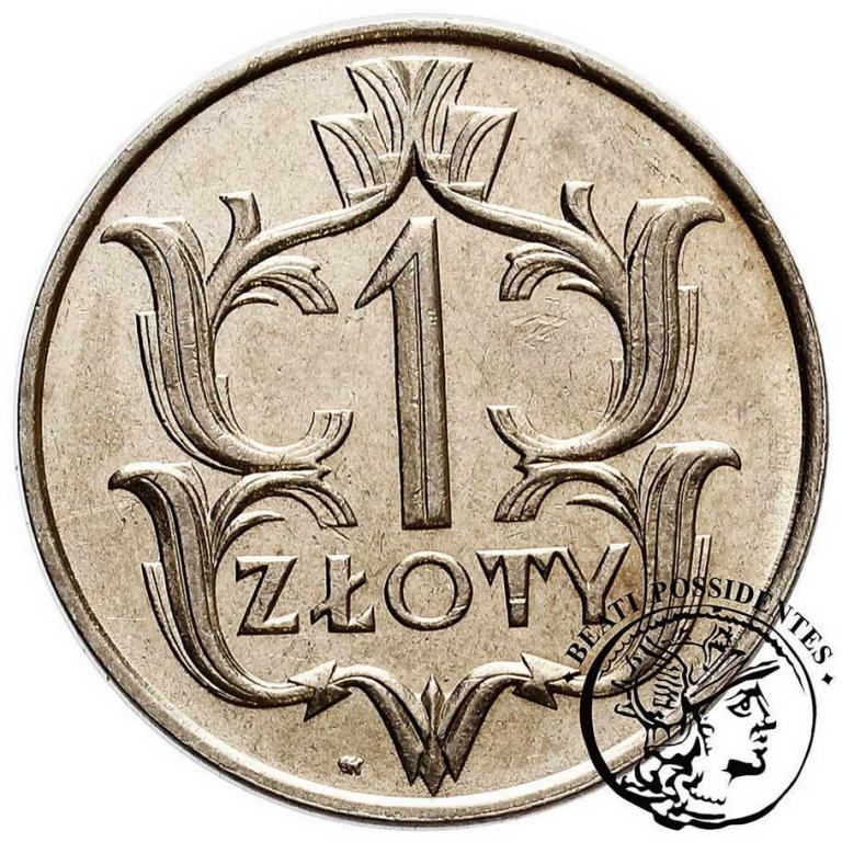 Polska II RP 1 złoty 1929 nikiel st.1-/2