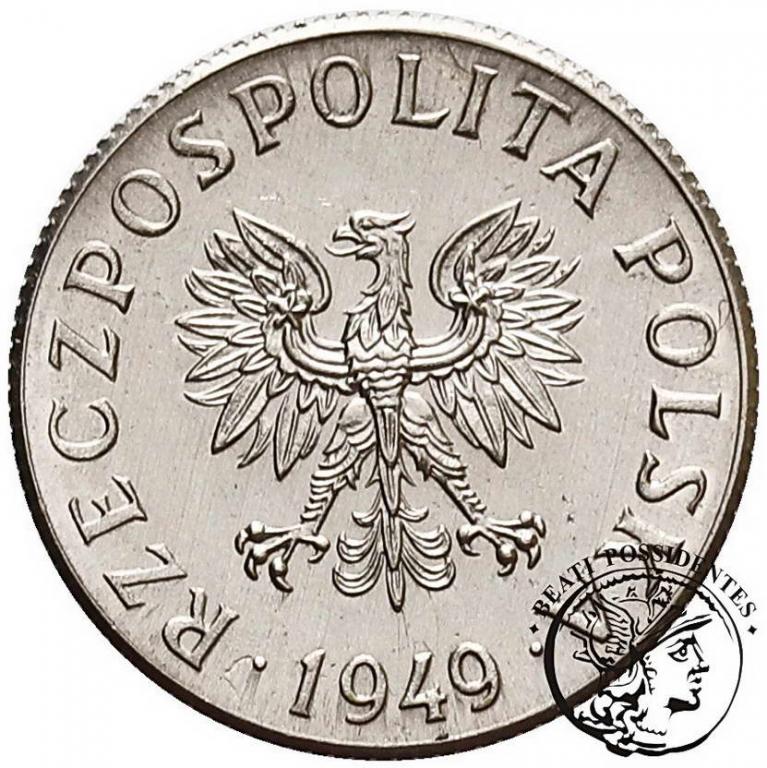 Polska PRL PRÓBA Nikiel 2 grosze 1949 st. 1