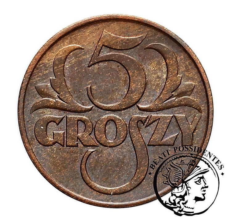 Polska II RP 5 groszy 1938 st.2+