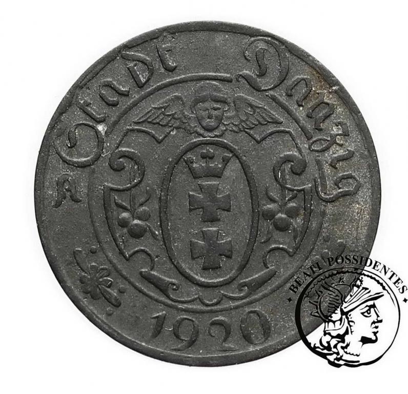 W. Miasto Gdańsk 10 fenigów 1920 (mała cyfra) st3+