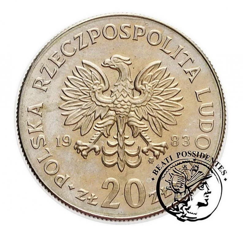 Polska PRL 20 złotych Nowotko 1983 st. 1-