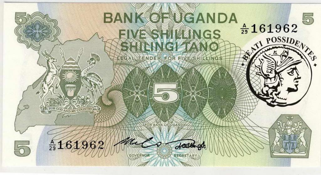Uganda 5 szylingów 1982 st.1