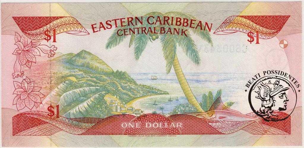 Karaiby Wschodnie 1 dolar 1988 st.1