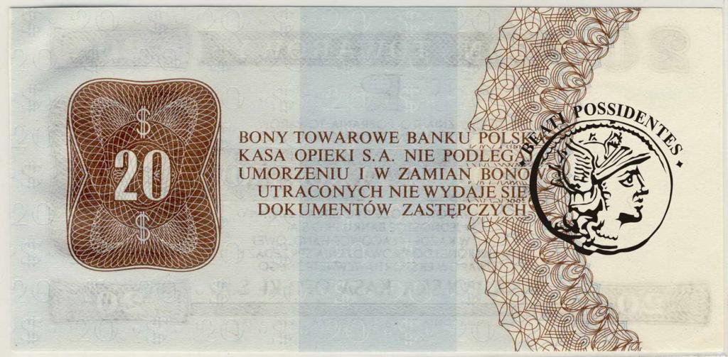 Polska Pewex 20 dolarów 1979 seria HH st.1-