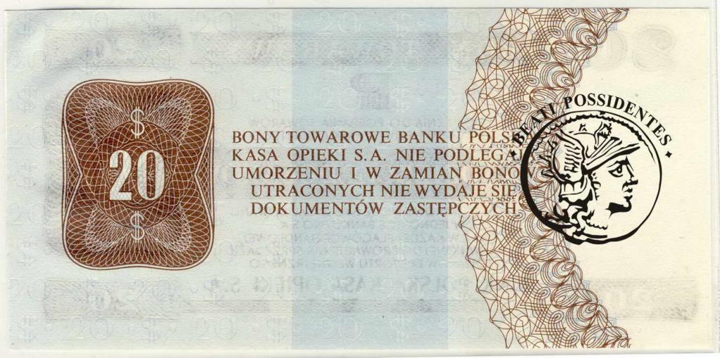 Polska Pewex 20 dolarów 1979 seria HH st.1-