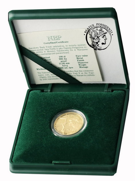 100 złotych 1999 JP II Papież Pielgrzym st.L