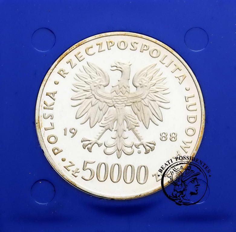 Polska PRL 50 000 złotych 1988 Piłsudski st. 1