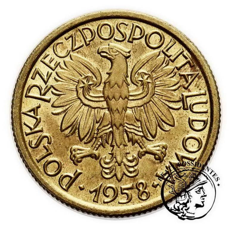 Polska PRL PRÓBA 2 złote 1958 Mosiądz st.1-